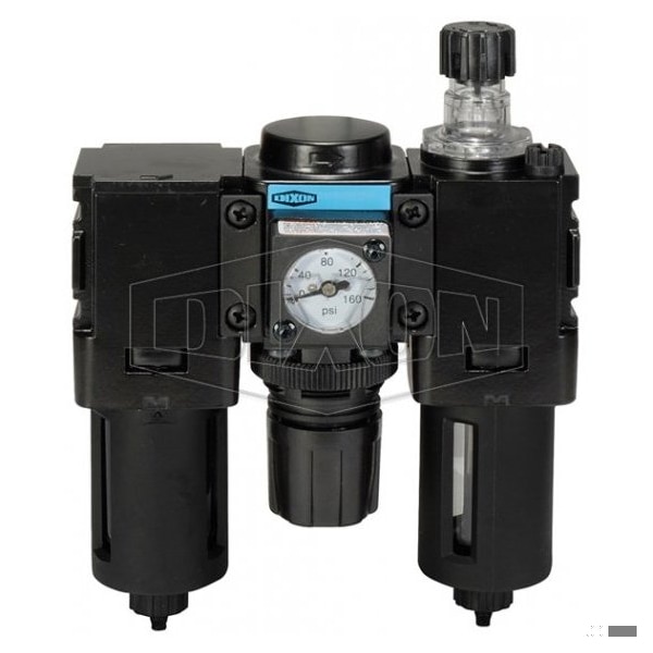 Dixon Wilkerson by Miniature Combination Unit, 1/4 in NPT/BSPP-G Port, 44 SCFM Flow Rate, Zinc Bowl, 250 p C08-02AMB - main
